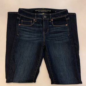 Dark Wash American Eagle Super Skinny Jeans